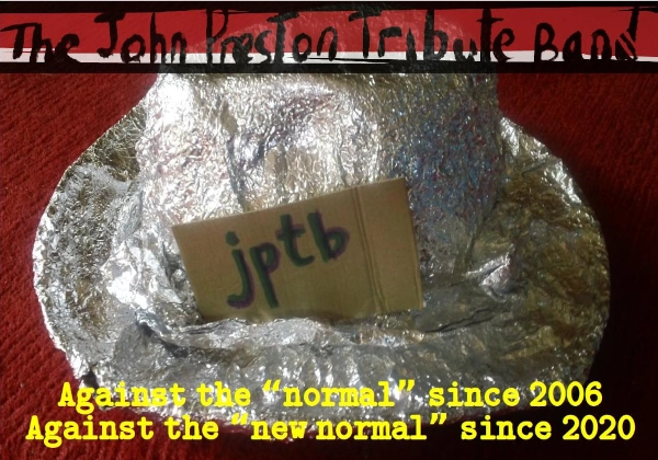 DIY band graphic with hand-lettered title and strapline